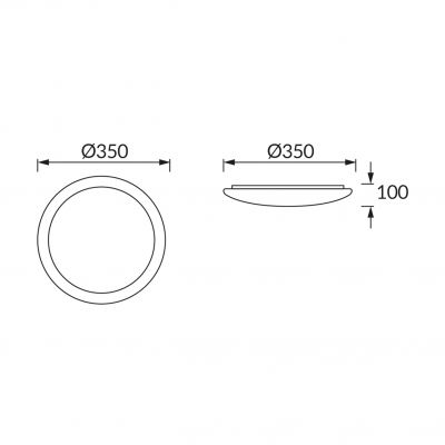 Plafoniera SMD LED SOLEO LED 16W 4000K IDEUS (03241)