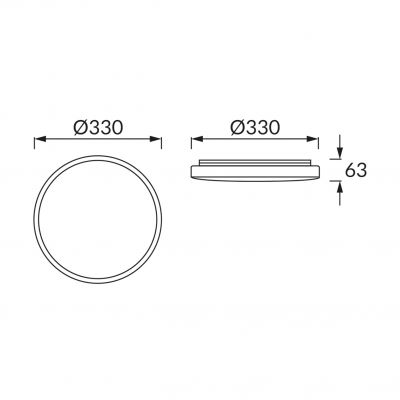 Plafoniera SMD LED SOLA LED C SLIM 24W 4000K IDEUS (03518)