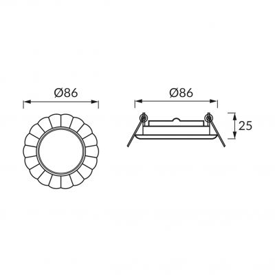 Oprawa punktowa HL759 MAT CHROME  01245 IDEUS (01245)