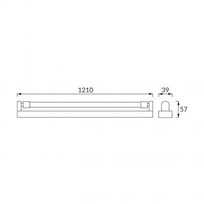 Belka do tub LED TUBI LED 18W 4000K IDEUS (03548)