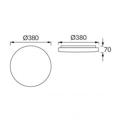 Plafoniera URAN LED C 24W 4000K IDEUS (03827)