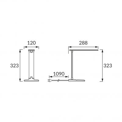 Lampka biurkowa LED ZET 5W czarna 03725 IDEUS (03725)