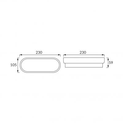 Plafon zewnętrzny hermetyczny LED Aron 18W IP65 03799 IDEUS (03799)