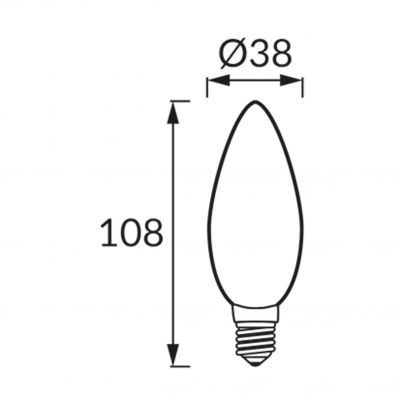 Lampa z diodami VELA LED E14 8W 3000K IDEUS (03851)