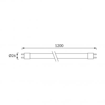 Tuba T8 SMD LED T8 LED EMI 18W 4000K 1,2 IDEUS (00030)