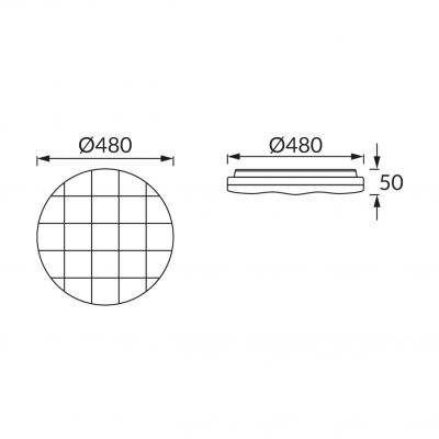 Plafoniera SMD LED SPARTA LED C 48W 4000K IDEUS (03638)