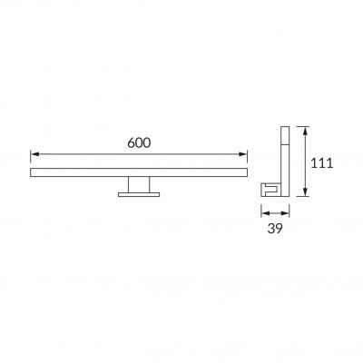 Oprawa łazienkowa kinkiet ROXANA LED 13W 4000K chrom 03749 IDEUS (03749)