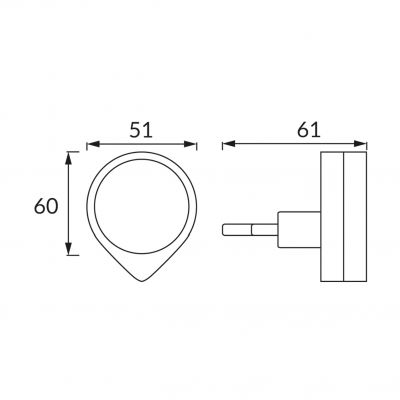 Lampka wtykowa LED ELA LED 0,4W 03791 IDEUS (03791)