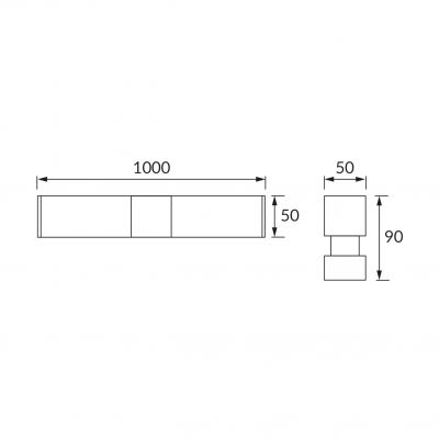 Kinkiet łazienkowy LED 24W 2050lm 4000K chrom 03844 IDEUS (03844)