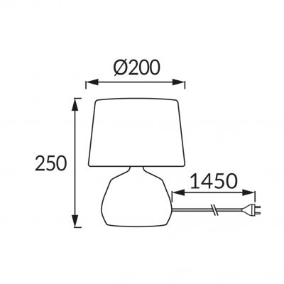 Lampka stołowa nocna abażur JAGODA  03292 IDEUS (03292)