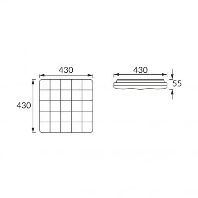 Plafoniera SMD LED SPARTA LED D 36W 4000K IDEUS (03639)