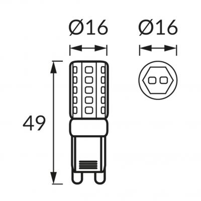 Lampa z diodami SMD LED BOB SMD LED G9 4W 3000K IDEUS (03676)