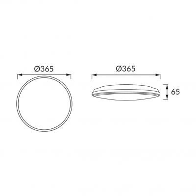 Ideus plafon zewnętrzny LED Planar 36W 3820lm 4000K srebrny O36,5cm IP54 0341 IDEUS (03841)