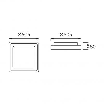 Plafoniera SMD LED ARIEL LED D 48W IDEUS (04013)