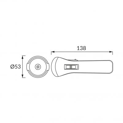 Akumulatorowa latarka LED TEDI LED 3W+3W IDEUS (03935)