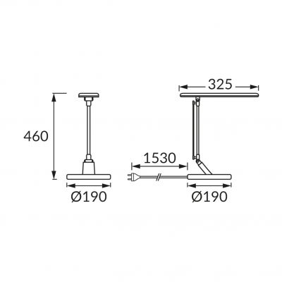 Lampka biurkowa RAMZES LED BLACK IDEUS (03899)