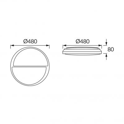 Plafoniera SMD LED POLAR LED C 48W IDEUS (04078)