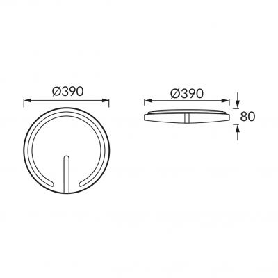 Plafoniera SMD LED FALON LED C 24W NW IDEUS (04099)