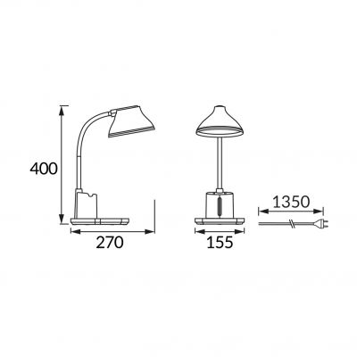 Lampka biurkowa SMD LED DEBRA LED PINK IDEUS (04231)