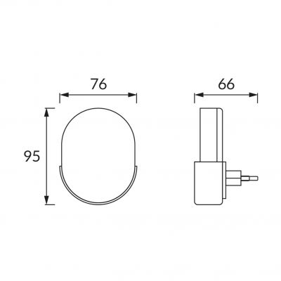 Lampka wtykowa LED BEZA LED 1W L IDEUS (03897)