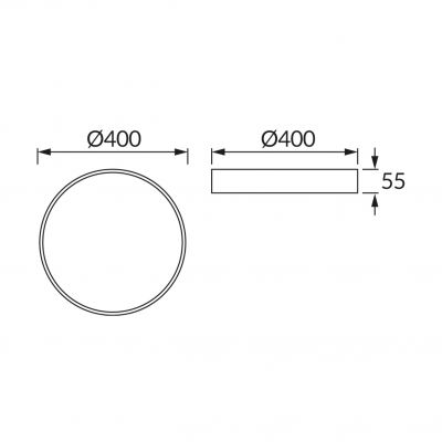 Plafoniera SMD LED TOTEM LED C 24W NW WHITE IDEUS (04090)