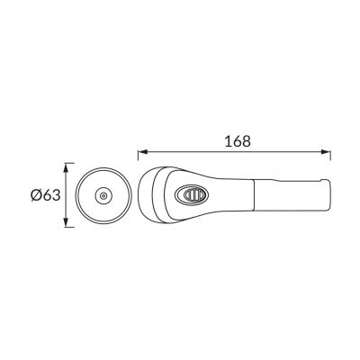 Akumulatorowa latarka LED TUNEL LED 1W+2W IDEUS (03933)