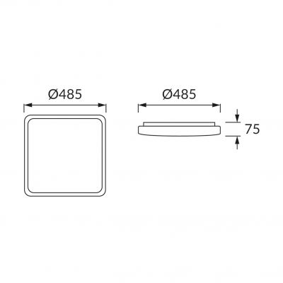 Plafoniera SMD LED WENA LED D 48W IDEUS (04011)