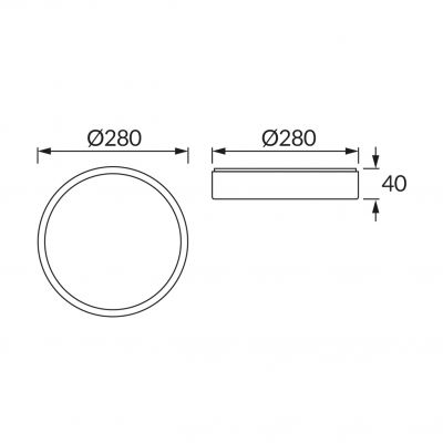 Oprawa sufitowa SMD LED ATUT LED C OAK 18W NW (04149)