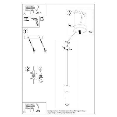 Sollux Lampa wisząca Pablo czarna SL.0632 (SL.0632)