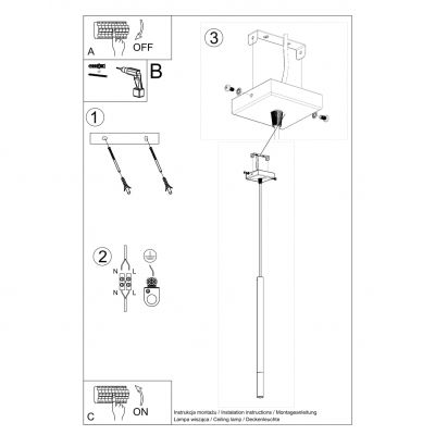 Sollux Lampa wisząca MOZAICA 1 czarny/złoto SL.0891 (SL.0891)