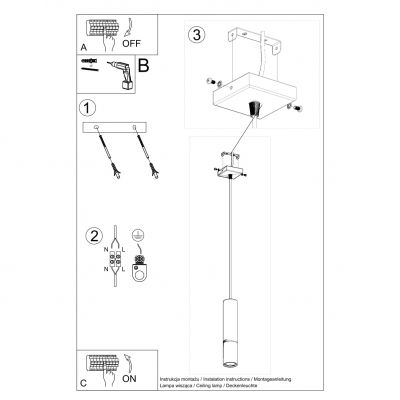 Sollux Lampa wisząca Loopez 1 czarny/złoty SL.0952 (SL.0952)