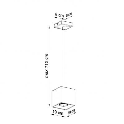 Sollux Lampa wisząca QUAD 1 szary SL.0061 (SL.0061)