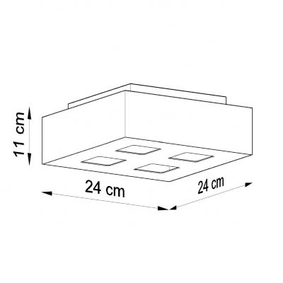 Sollux Plafon MONO 4 biały SL.0069 (SL.0069)