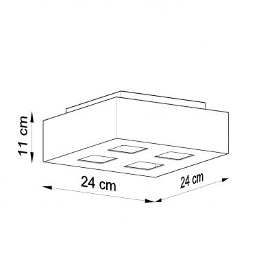 Sollux Plafon MONO 4 czarny SL.0073 (SL.0073)