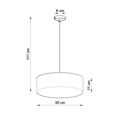 Sollux Lampa wisząca ARENA 35 czarna SL.0115 (SL.0115)