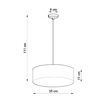 Sollux Lampa wisząca ARENA 35 szara SL.0116 (SL.0116)