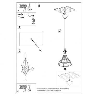 Sollux Lampa wisząca ANATA czarna SL.0146 (SL.0146)