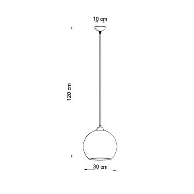 Sollux Lampa wisząca BALL transparentny SL.0248 (SL.0248)