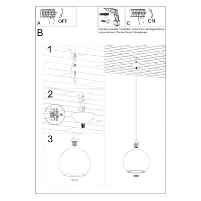 Sollux Lampa wisząca BALL transparentny SL.0248 (SL.0248)