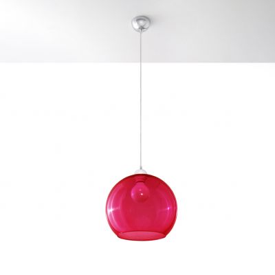 Sollux Lampa wisząca BALL czerwona SL.0253 (SL.0253)