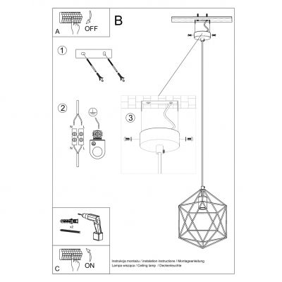 Sollux Lampa wisząca GASPARE biała SL.0290 (SL.0290)