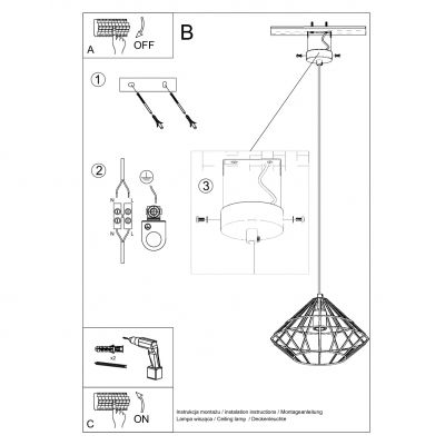 Sollux Lampa wisząca UMBERTO biała SL.0293 (SL.0293)