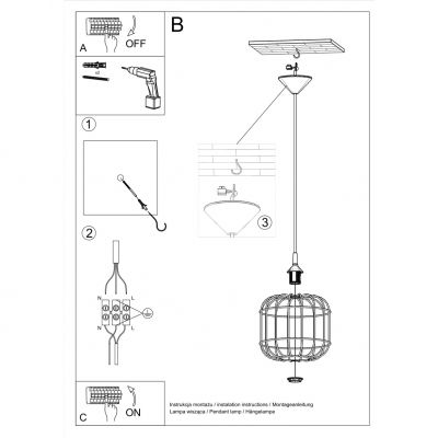 Sollux Lampa wisząca CELTA biała SL.0295 (SL.0295)