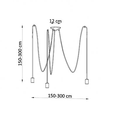 Sollux Żyrandol EDISON 3 czarny SL.0370 (SL.0370)