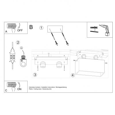 Sollux Plafon QUAD MAXI biały SL.0380 (SL.0380)