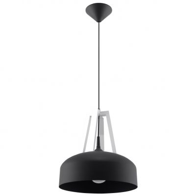 Sollux Lampa wisząca CASCO czarna/biała SL.0389 (SL.0389)