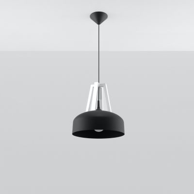 Sollux Lampa wisząca CASCO czarna/biała SL.0389 (SL.0389)