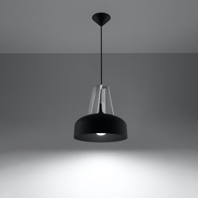 Sollux Lampa wisząca CASCO czarna/biała SL.0389 (SL.0389)