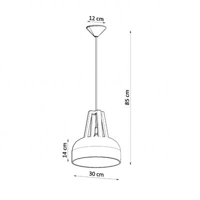 Sollux Lampa wisząca CASCO czarna/biała SL.0389 (SL.0389)