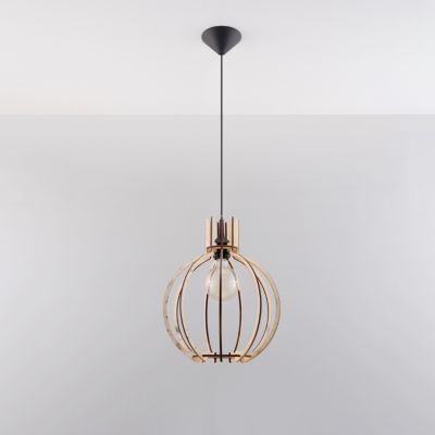 Sollux Lampa wisząca ARANCIA naturalne drewno SL.0391 (SL.0391)